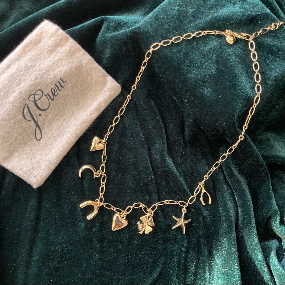 J. Crew Good Luck Charms Statement Necklace